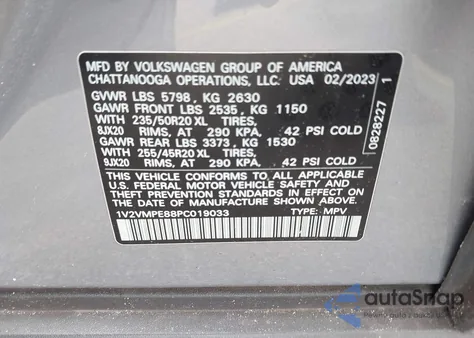 2023 Volkswagen Id.4 Pro/Pro S z USA, uszkodzony, nr VIN 1V2VMPE88PC019033